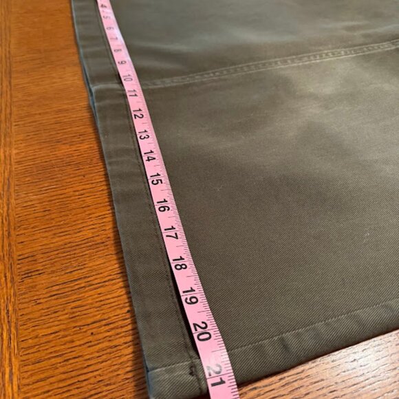 Izod Olive Green Twill Jean-Style Short Skirt Size 12 - Picture 6 of 7